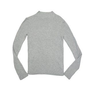 Prologue Womens Gray High Neck Long Sleeve Top Size S